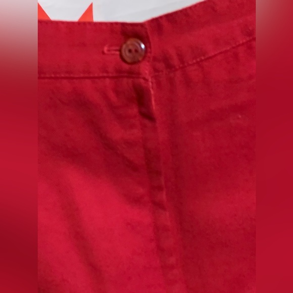 Vintage Conrad C Womens Vintage Wool Skirt Red Midi Length Made in Canada Size S - Picture 6 of 8